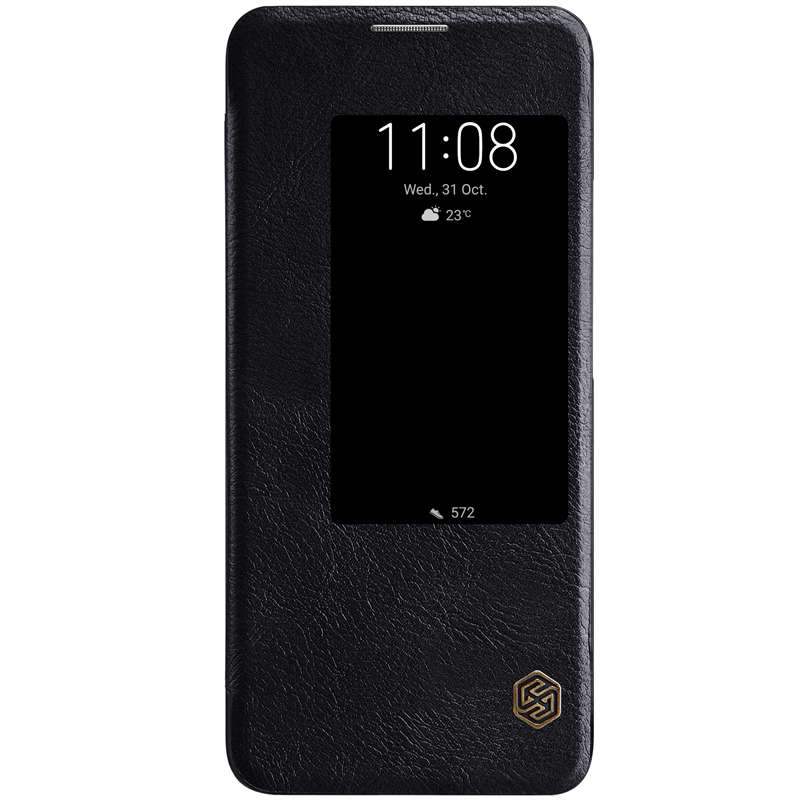 NILLKIN Flip Shockproof Smart Sleep Leather Protective Case For Huawei Mate 20 Pro (COLOR: BLACK)