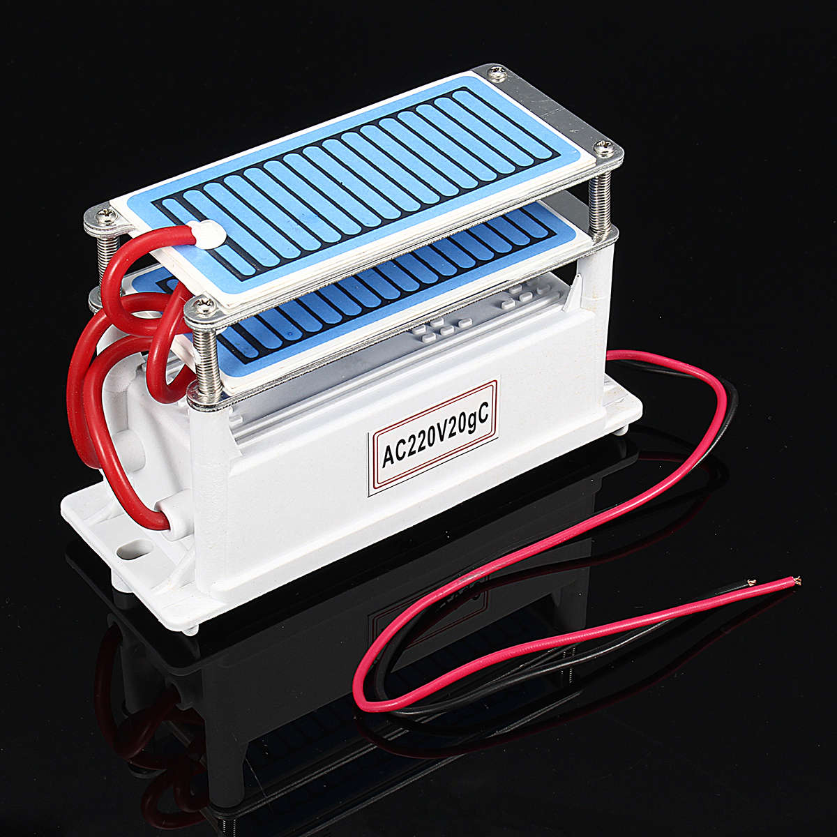 Ozone Generator 220V 20G/H Double Ceramic Plate Ozonizer Water Disinfection Treatment Air Purifier