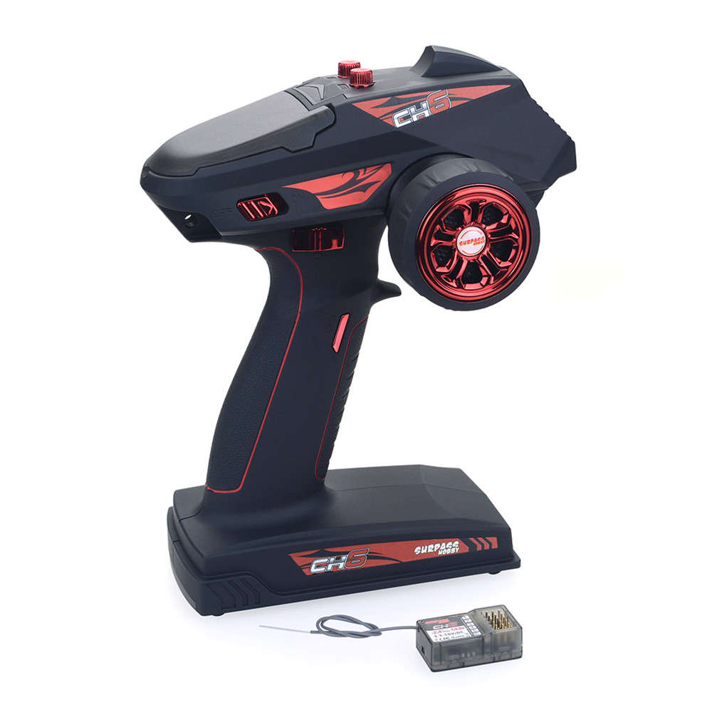 Surpass Hobby CH6 2.4G 4CH Super Response Transmitter Remote Control With Receiver For RC Car Boat