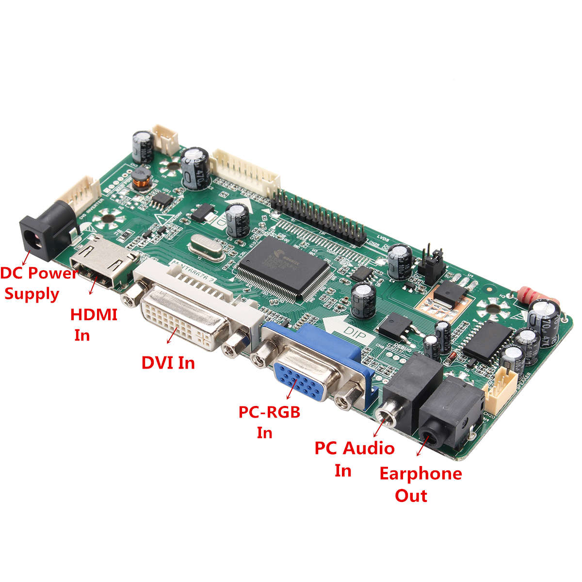 DIY LCD Controller Driver Board Screen Kit For LM240WU2-SLA1 Input Interface HDMI + DVI + VGA -
