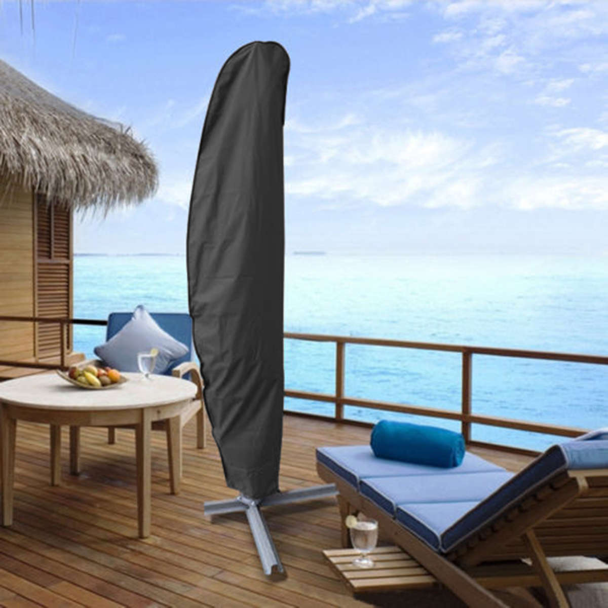 Outdoor Patio Yard Parasol Umbrella Waterproof Shade Cover UV Dust Protector Carry Case Storage