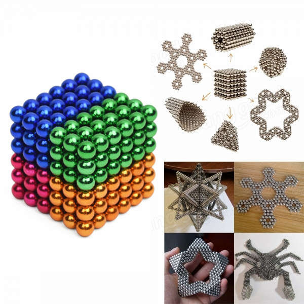 216Pcs 5mm Colorful DIY Neo Magnet Cube Magic Beads Balls Puzzle Magnetic Toys
