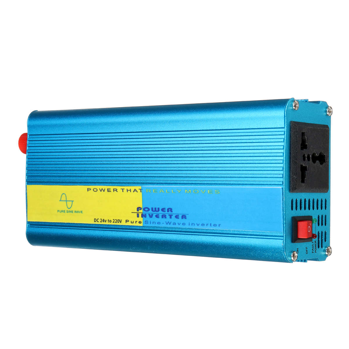 Intelligent 1200W 12V/24V to 220V Pure Sine Wave Power Inverter