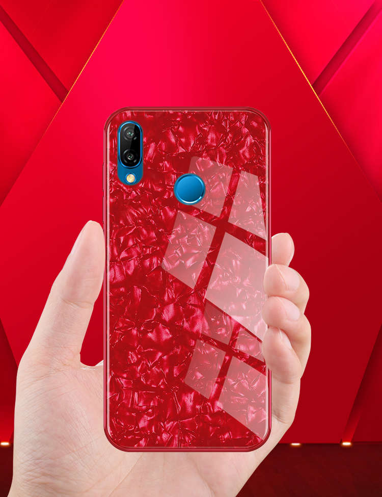 Bakeey Shell Glossy Tempered Glass Soft Edge Protective Case for Huawei P20/ Huawei nova 3e/ P20