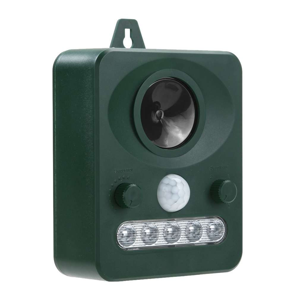Solar Ultrasonic Animal Repeller Bird Dog Cat Repellent PIR Signal LED Strobe Light for Garden Yard