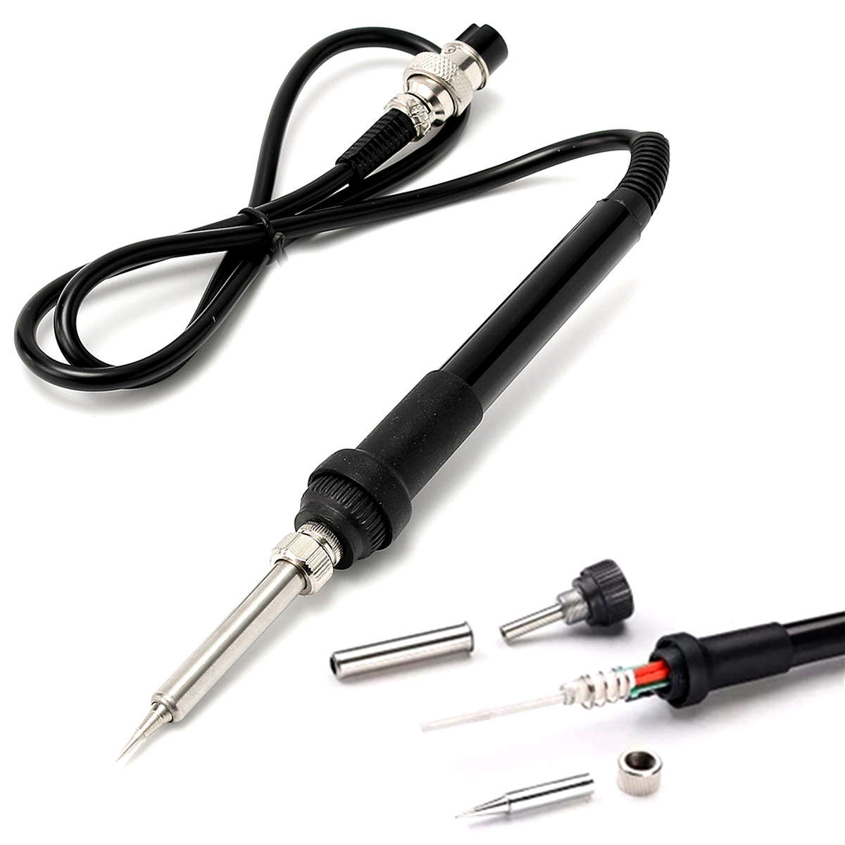 24V 5 Pin 5 Hole Male Solder Iron Handle for 907 936 Universal Soldering Station
