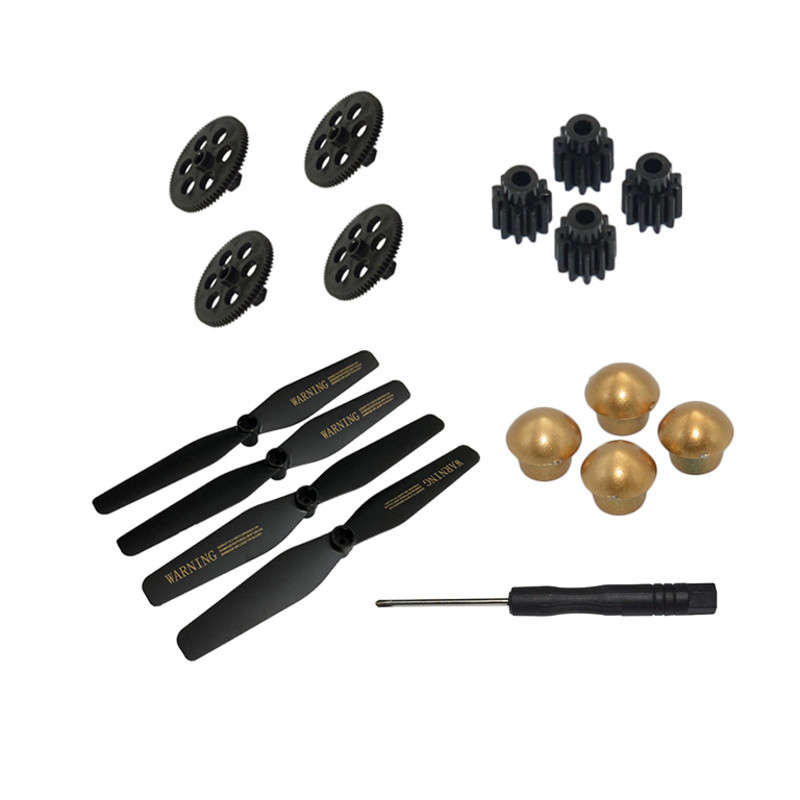 VISUO XS812 GPS RC Quadcopter Spare Parts Crash Pack Propeller & Gear & Tooth Wheel & Props Nut -