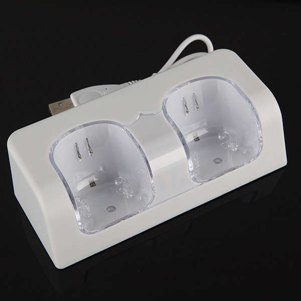 Charging Dock & 2 PCS Rechargeable Battery Pack Bundle For Wii Remote