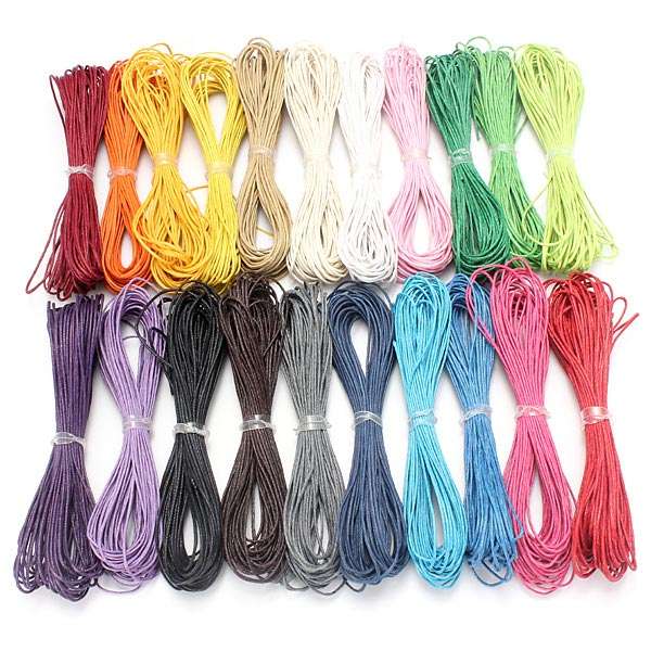 DIY Jewelry String Waxed Cotton Cords Craft Bead Jewelry Nec (COLOR: ORANGE)