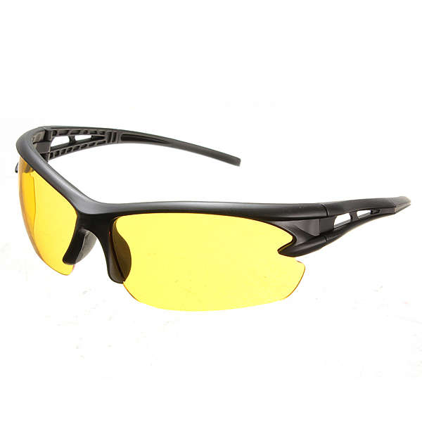 Night Vision UV400 Driving Riding Glasses Sun Glassess Yellow Lens