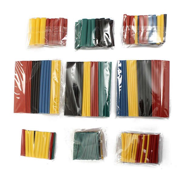 Soloop 328pcs 2:1 Polyolefin Halogen-Free Heat Shrink Tube Sleeving 5 Color 8 Size