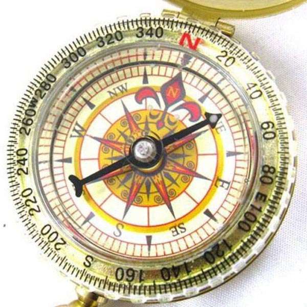Outdoor Camping Hiking Compass Brass Survival Pocket Compass