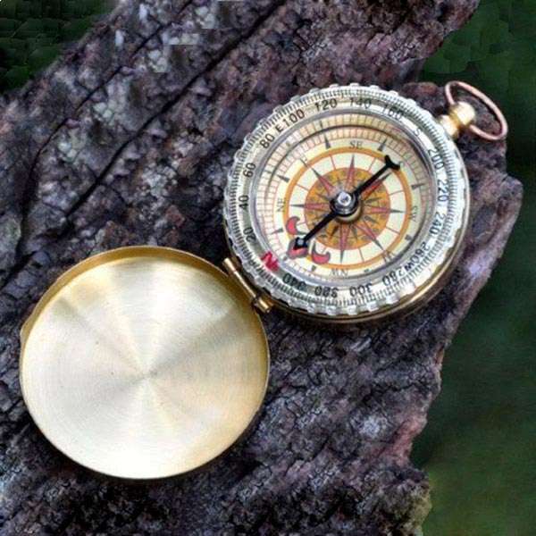 Outdoor Camping Hiking Compass Brass Survival Pocket Compass