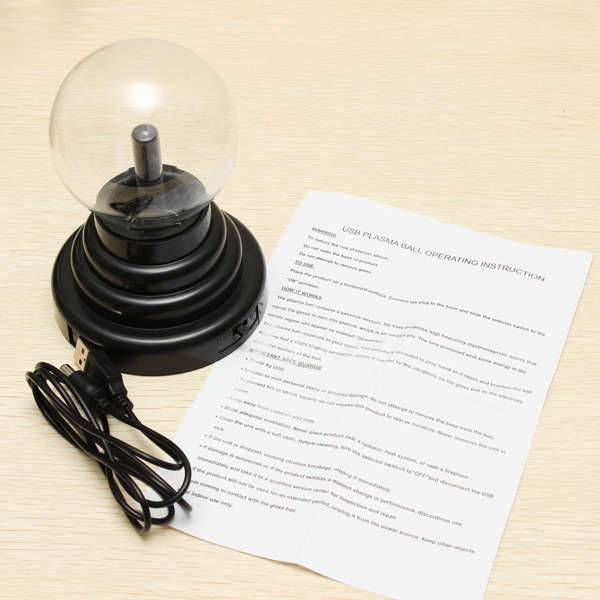 STEM USB Plasma Ball Sphere Lightning Light Magic Crystal Lamp Globe Laptop Decor Novelties Toys