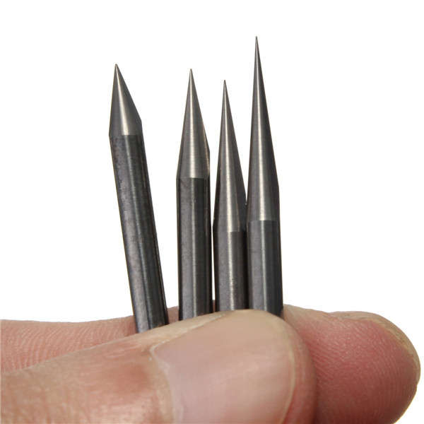 0.1mm 10/15/20/30 Degree 3.175mm Carbide PCB Engraving Bits CNC Router