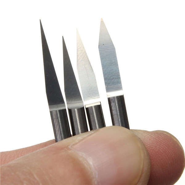 0.1mm 10/15/20/30 Degree 3.175mm Carbide PCB Engraving Bits CNC Router
