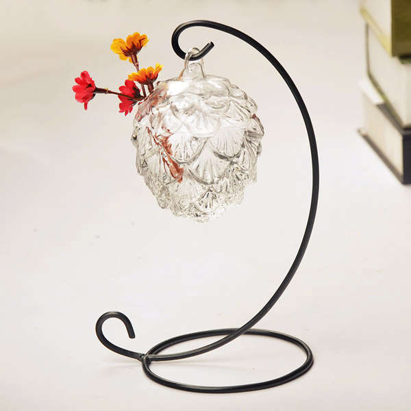 Grape Shape Hanging Glass Vase Hydroponic Plants Garden Flower Pot