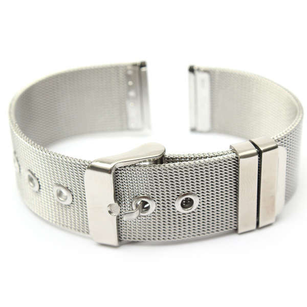 0mm 22mm Stainless Steel Mesh Buckle Watch Band