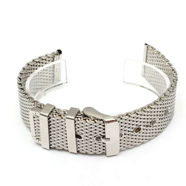 0mm 22mm Stainless Steel Mesh Buckle Watch Band