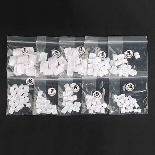 500pcs White UV Gel Acrylic False Toe 3D Nails Art Tips