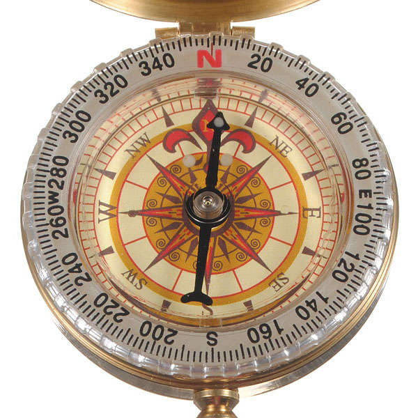 Outdoor Camping Hiking Compass Brass Survival Pocket Compass