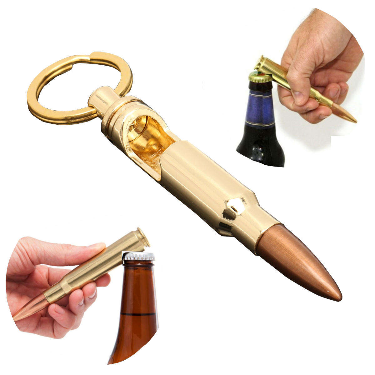 Bullet Bottle Opener Keychain