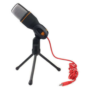 podcast microphone Universal Noise Cancelling HD 3.5mm Microphone with Tripod Stand