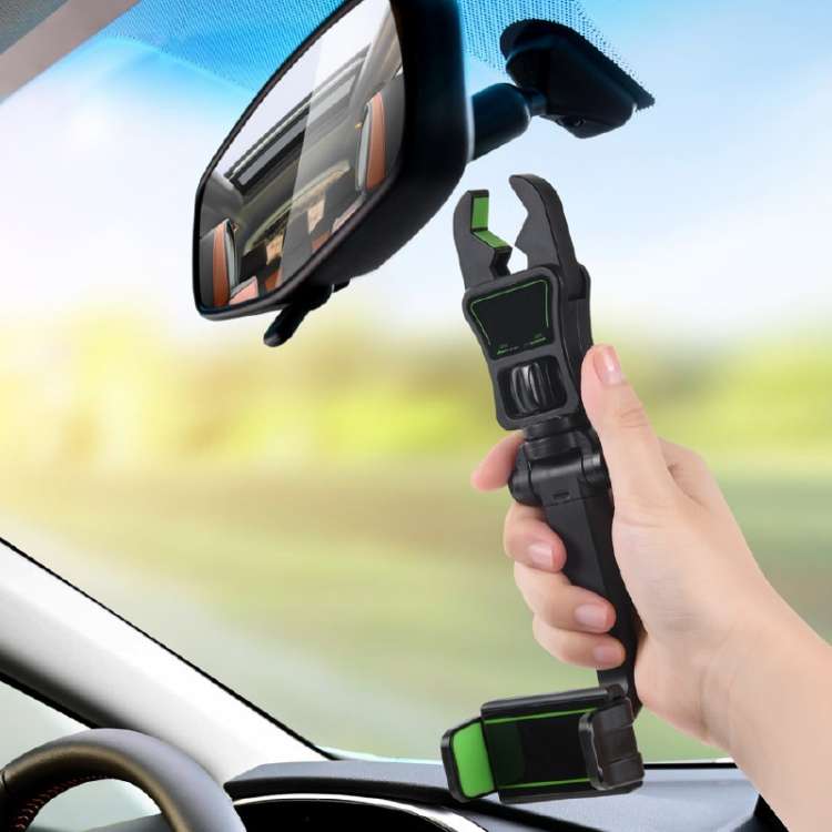 H02 Car Rearview Mirror Mobile Phone Holder Pillow Universal Car Mobile Phone Holder