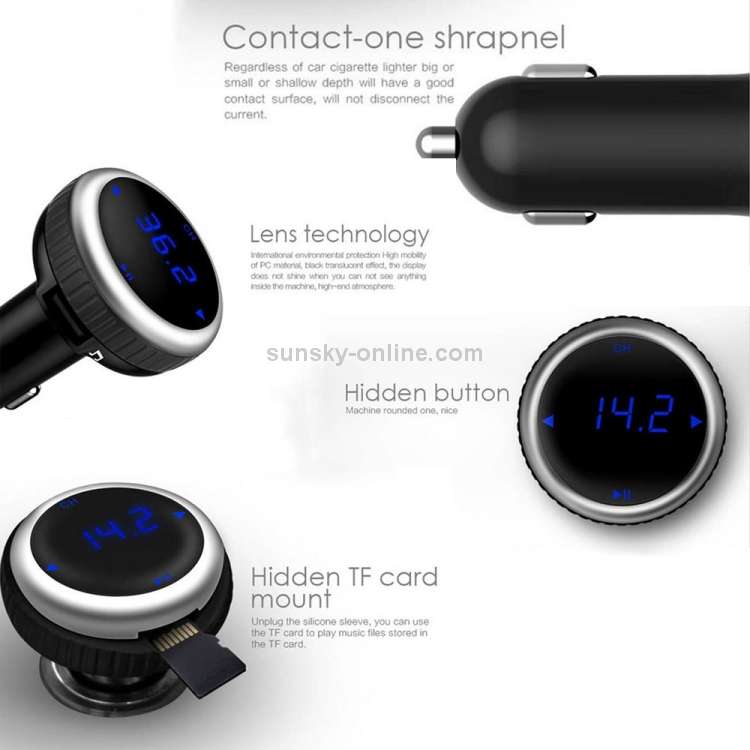 BT69 Car Stereo Radio Bluetooth MP3 Audio Player Multi-functional Bluetooth Hands-free Calling