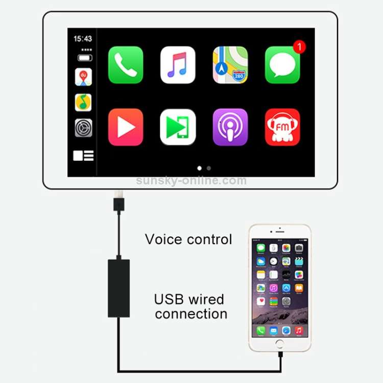 Car Android Navigation Android / iOS Carplay Module Auto Smart Phone USB Carplay Adapter