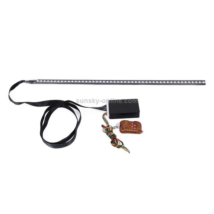 56cm RGB 48 LED 5050 SMD Car Knight Rider Strip Light with Remote Controller