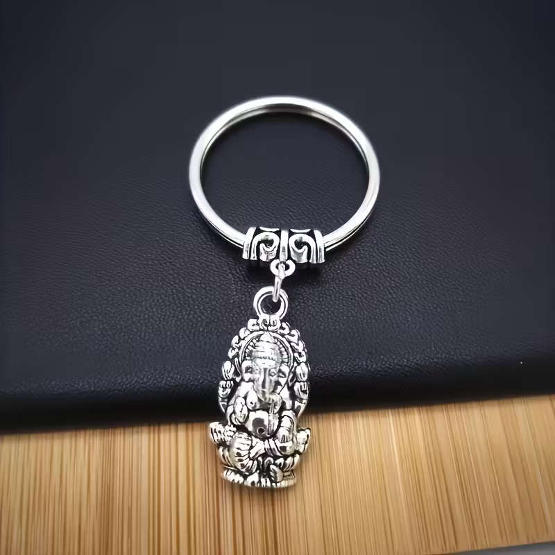 1x Men's Holy Elephant Ganesha Keychain