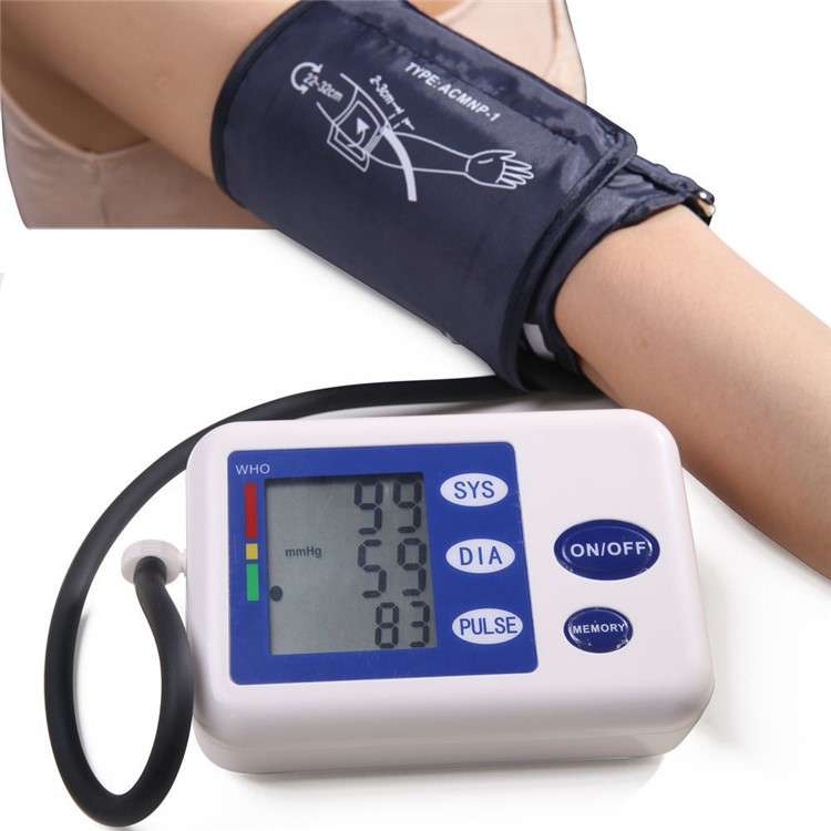 Fully Automatic LCD Digital Upper Arm Style Blood Pressure Monitor Care Health white