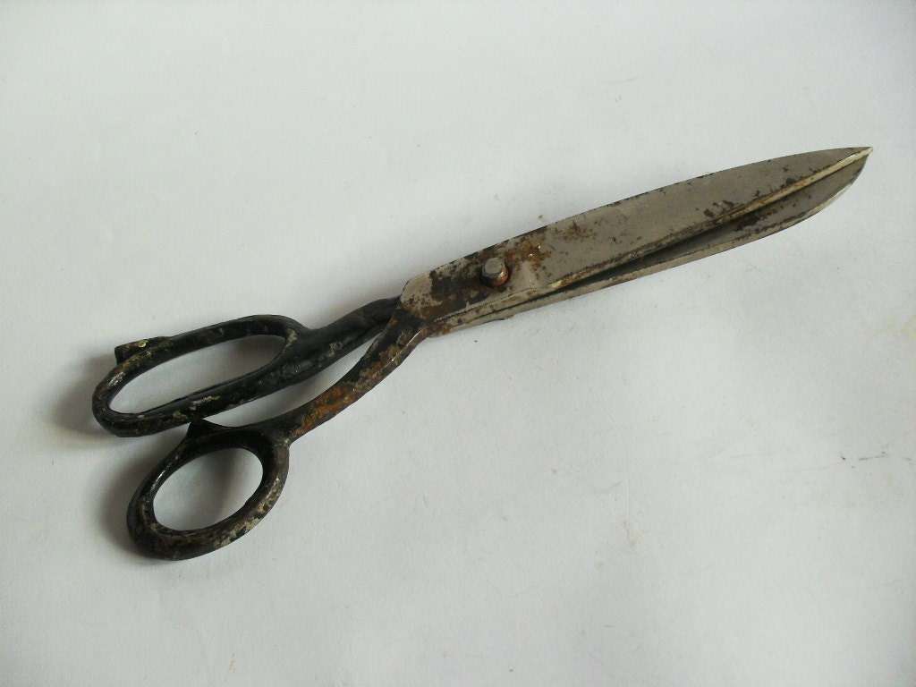 Antique Huge Rustic Sewing Scissors