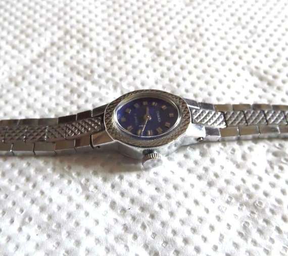 Russian Vintage Watch Chaika, Silver Wrist Watch, Ladies Watch