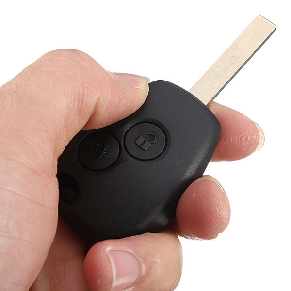 2 Buttons Key Keyless Remote Shell Case Uncut Blade For Renault