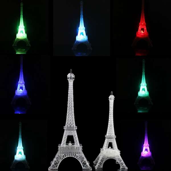 Romantic Eiffel Tower Desk Bedroom Night Light Decoration Baby Table LED Lamp