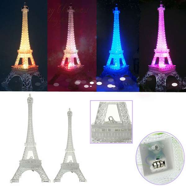 Romantic Eiffel Tower Desk Bedroom Night Light Decoration Baby Table LED Lamp