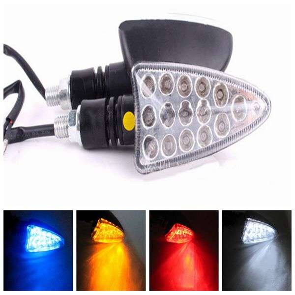 12V Universal Motorcycle 15LEDs Turn Signal Indicators Lights