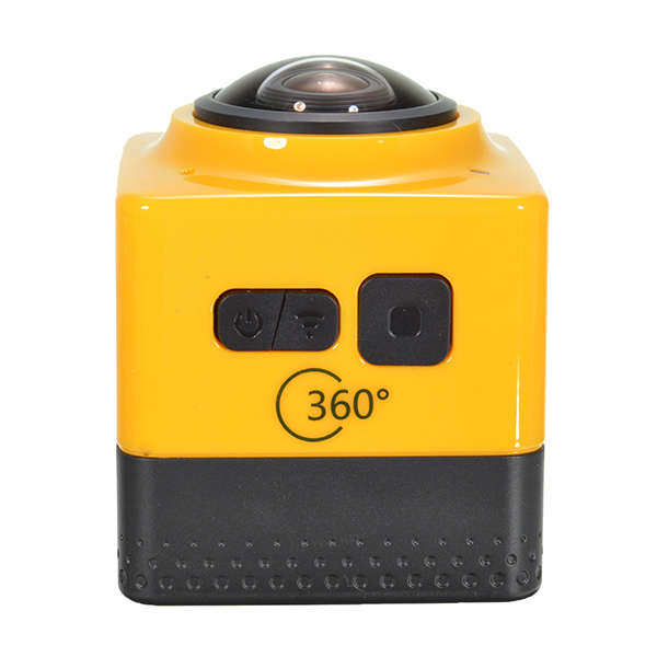 CUBE 360 Degree Camera Yellow Support Micro SDHC with Accessories