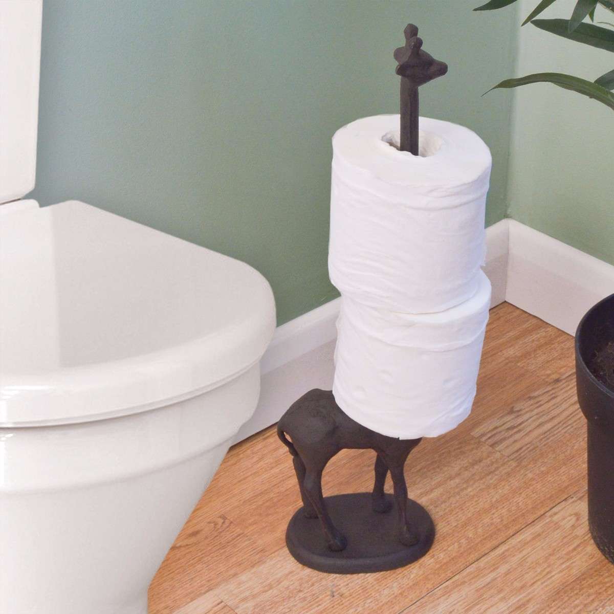 Metal Standing Metal Giraffe Toilet Paper Tissue Dispenser Storage Holder Toilet Paper Tissue