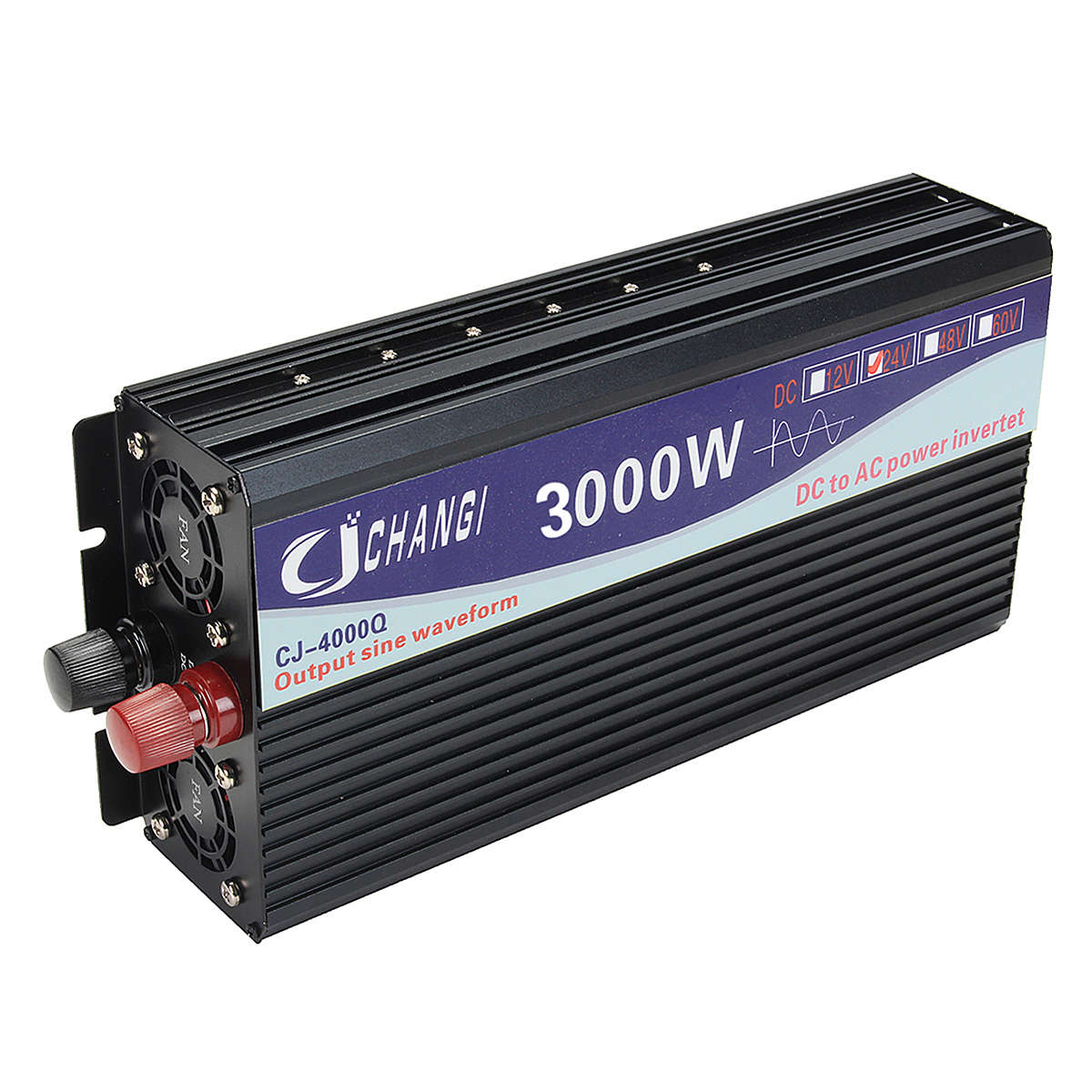 Intelligent Color Screen Pure Sine Wave Power Inverter 12V/24V To 220V 3000W/4000W/5000W Converter