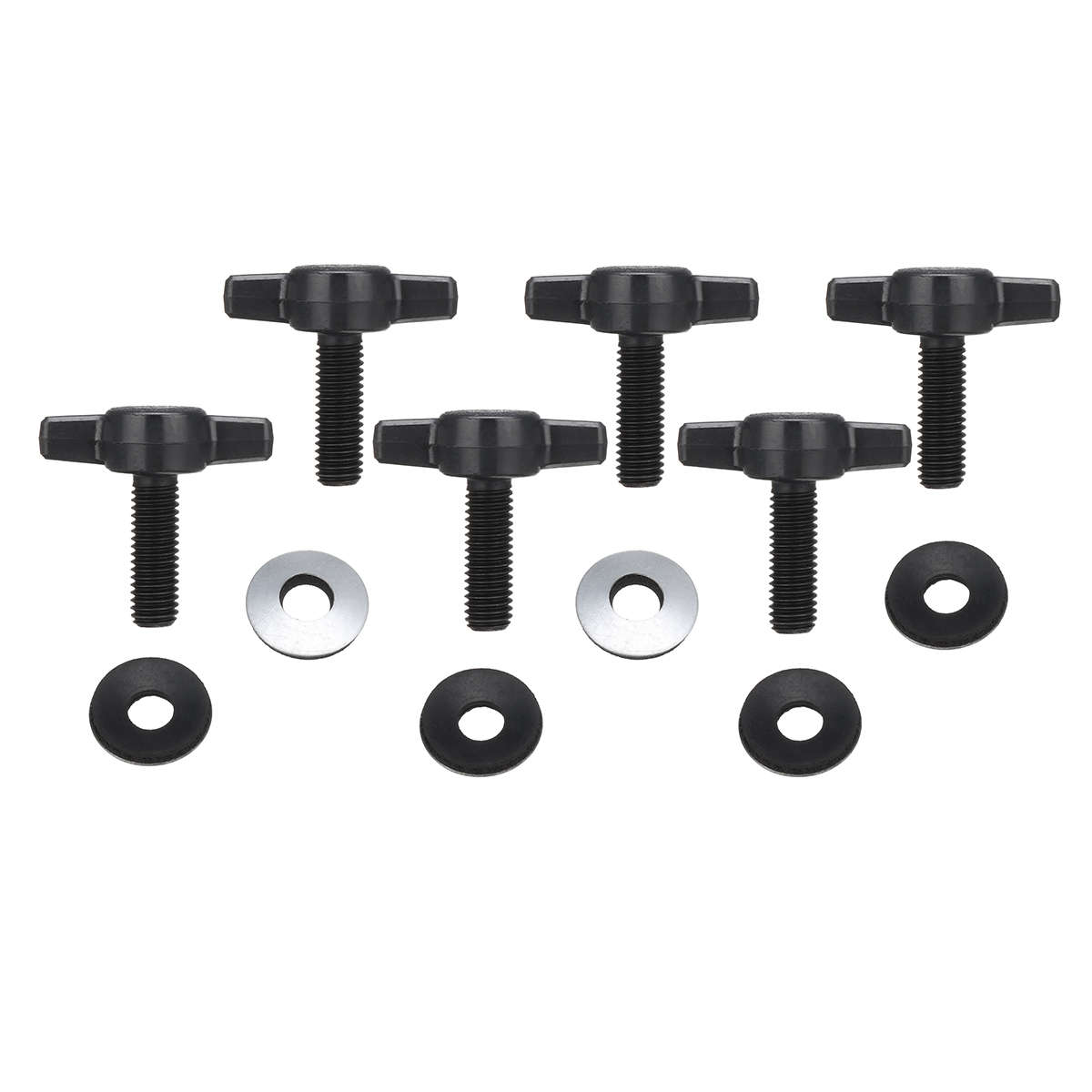 6Pcs Hard Top Quick Removal Thumb Screw Fastener For Jeep For Wrangler JK 2007-2017