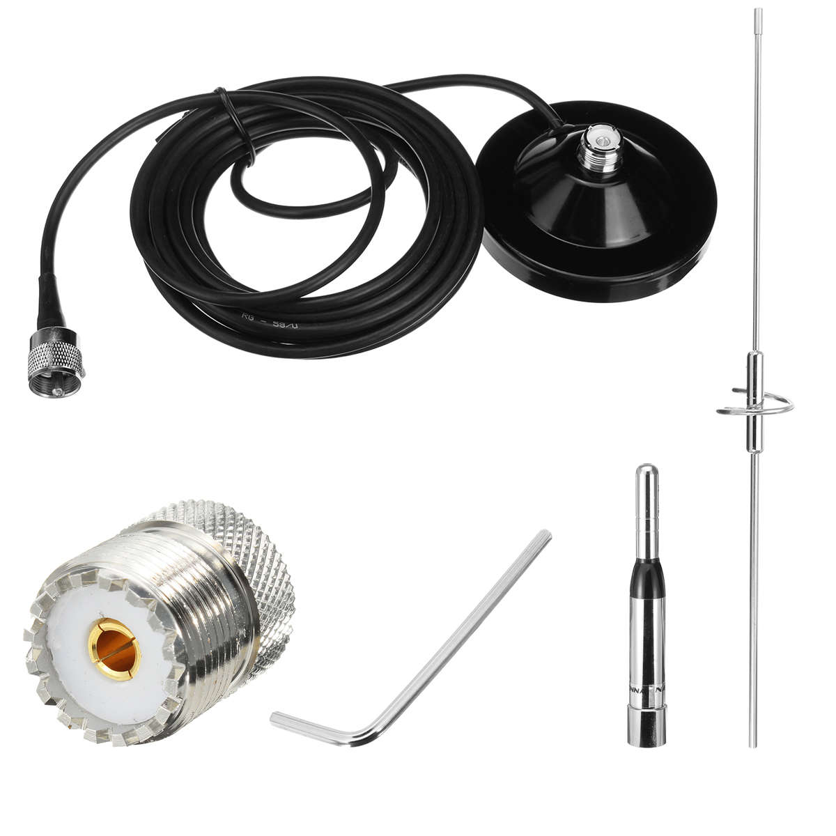 NR-770S Antenna Magnetic Mount Base UHF-M Cable+ Connector for Car Mobile Radio