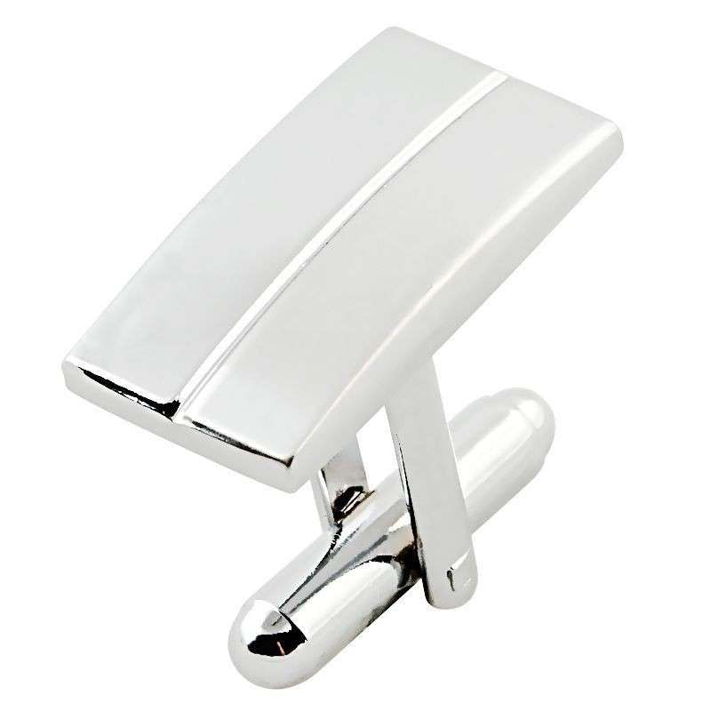 Men Male Silver Rectangle Cufflinks Wedding Gift Suit  Shirt Accessories