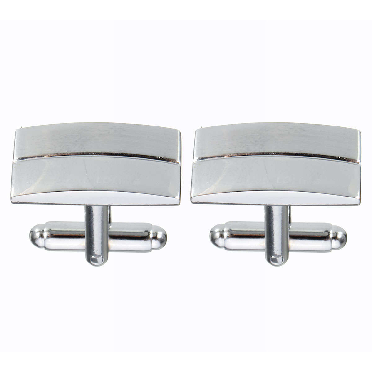 Men Male Silver Rectangle Cufflinks Wedding Gift Suit  Shirt Accessories