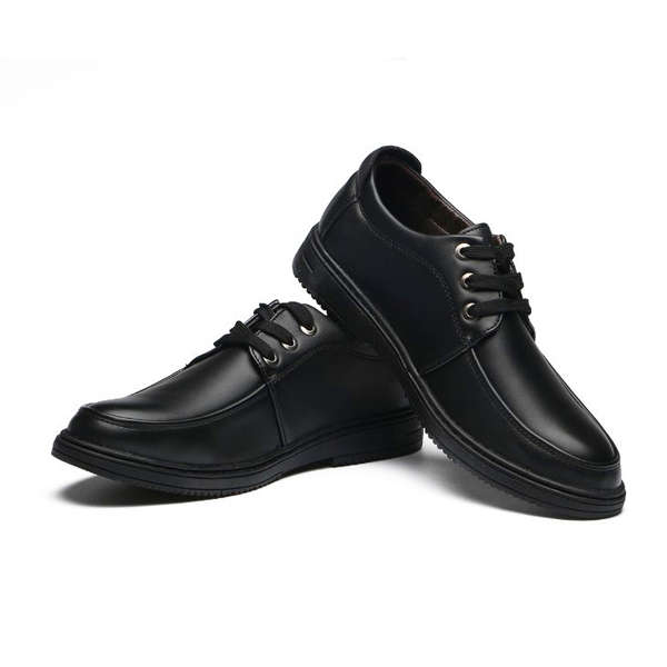 Men Casual Leather Shoes Business Breathable Fashion Lace Up Oxfords