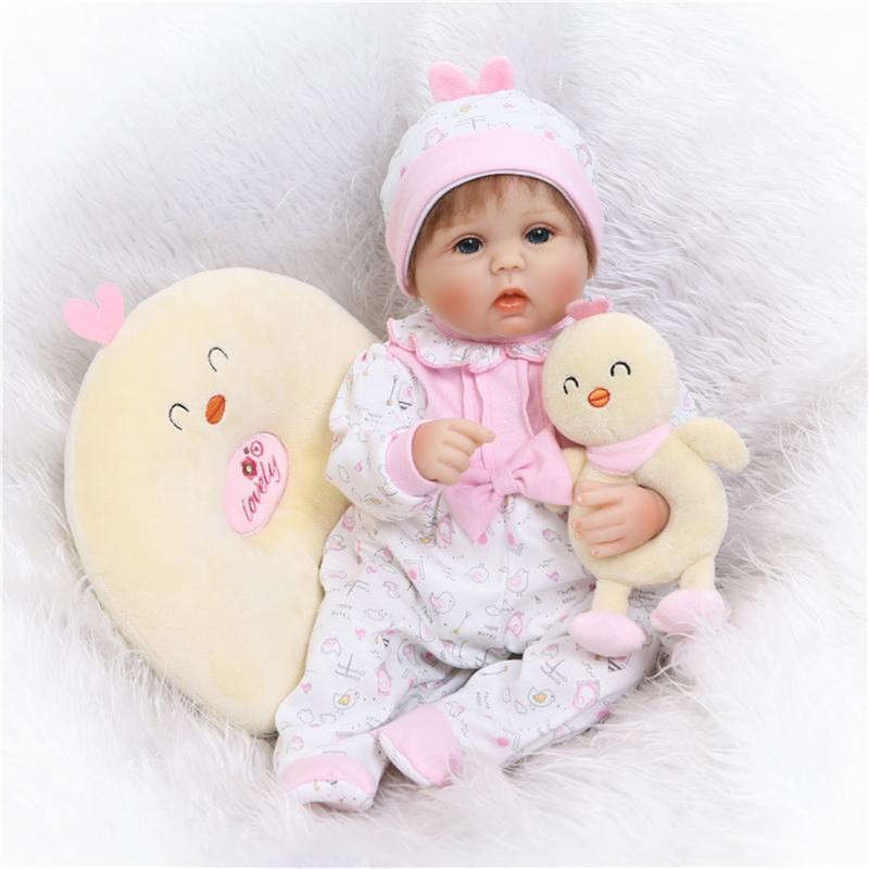NPK 17`` Realistic Handmade Reborn Baby Doll Soft Silicone Vinyl Lifelike Newborn