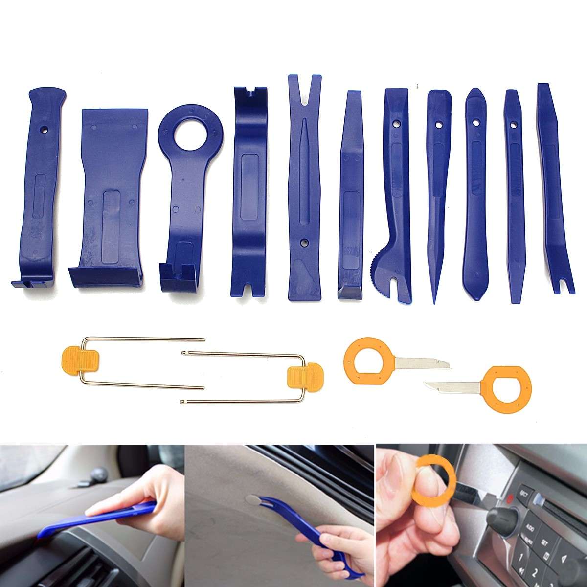 15pcs Car Radio Door Clip Panel Trim Dash Removal Tool Kit