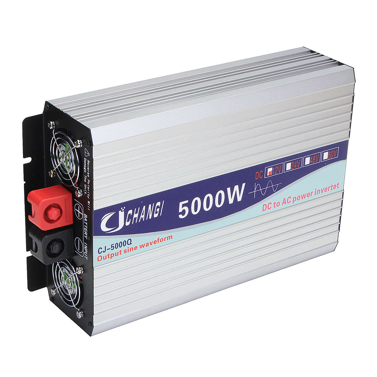 Intelligent Color Screen Pure Sine Wave Power Inverter 12V/24V To 220V 3000W/4000W/5000W Converter